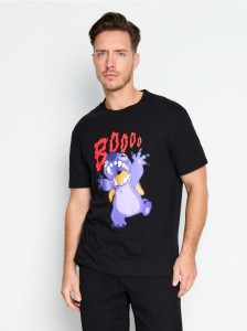 Koszulka comfort fit na Halloween Stitch - czarny