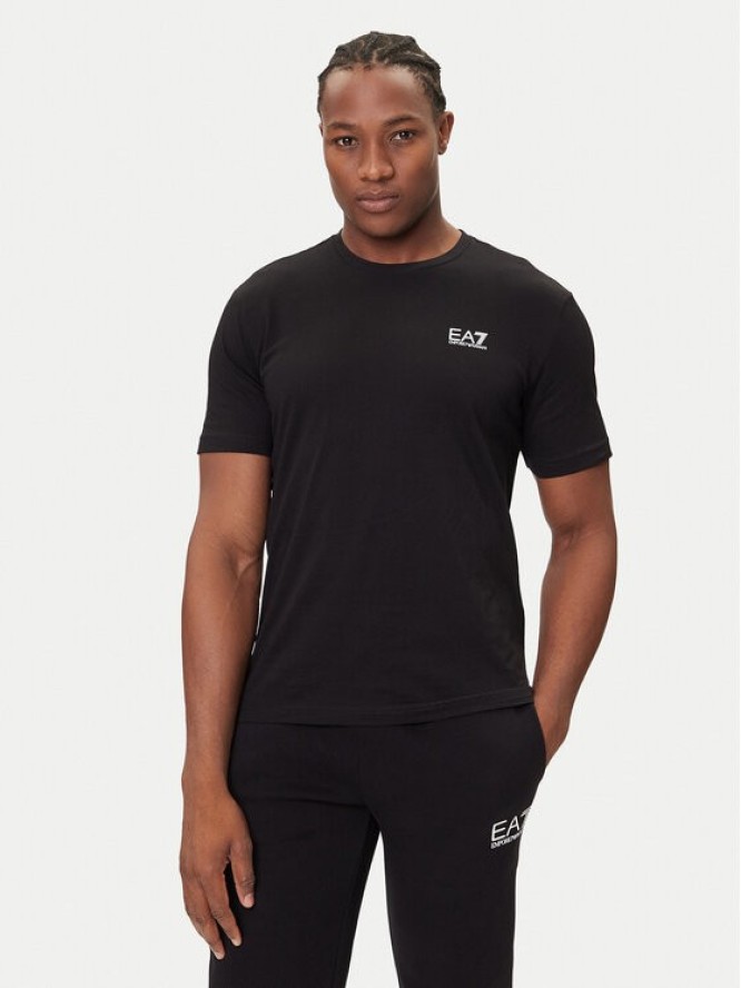 EA7 Emporio Armani T-Shirt 7M000567 AF10375 MC001 Czarny Regular Fit