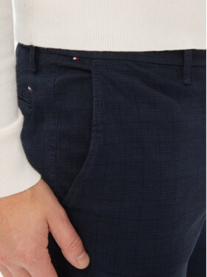 Tommy Hilfiger Chinosy Denton MW0MW32935 Granatowy Slim Fit