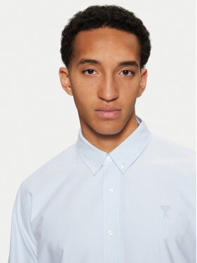 AMI Paris Koszula USH060.CO0031 Błękitny Regular Fit
