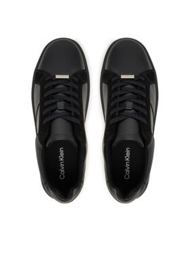 Calvin Klein Sneakersy Classic Cupsole Laceup Tape Lth2 YM0YM01448 Czarny