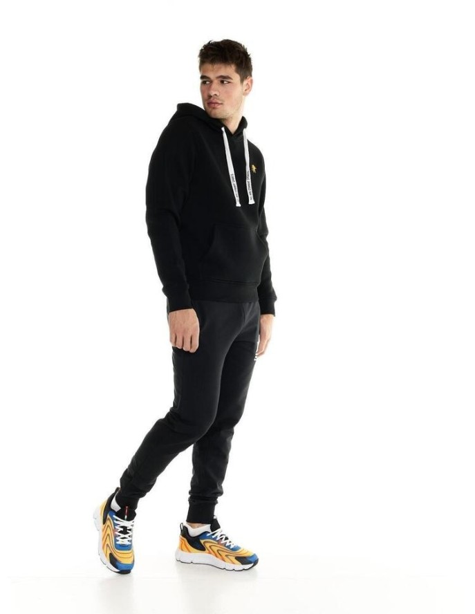 Męska bluza z kapturem Leone, miękka basic