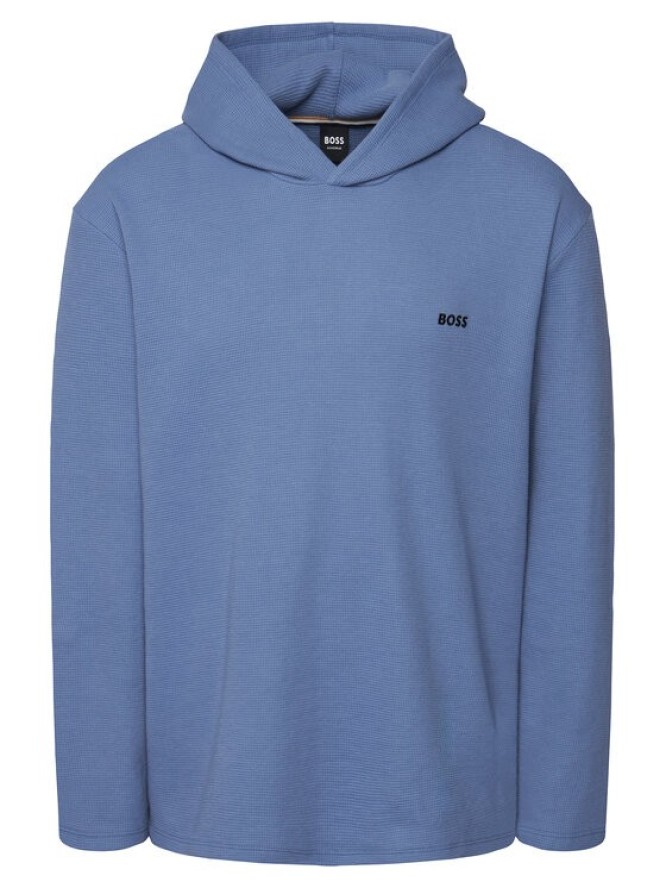 BOSS Bluza Waffle 50535885 Błękitny Regular Fit