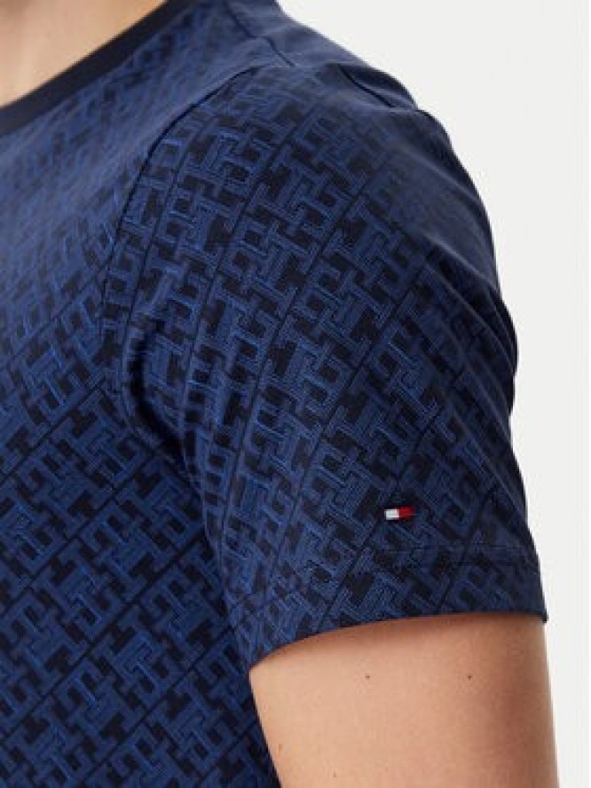 Tommy Hilfiger T-Shirt Monogram MW0MW39251 Granatowy Regular Fit