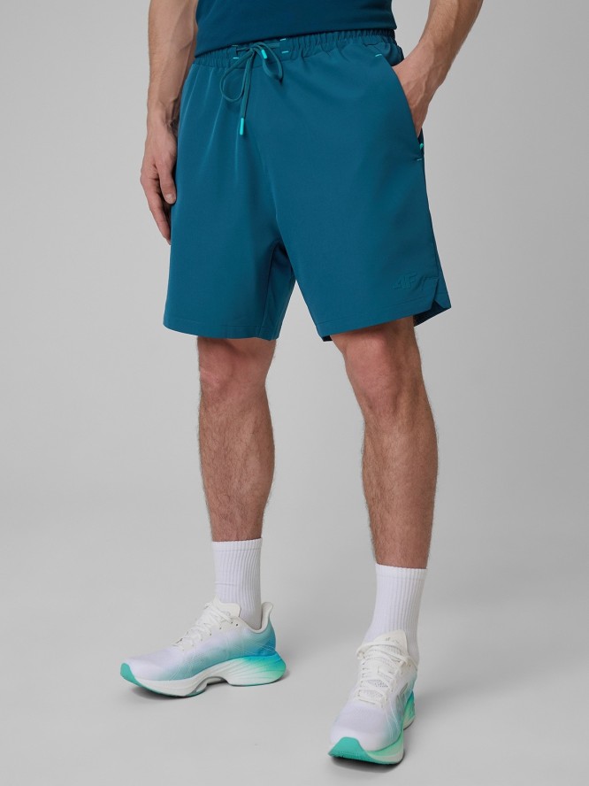 4F Spodenki treningowe szybkoschnące męskie - turkusowe S