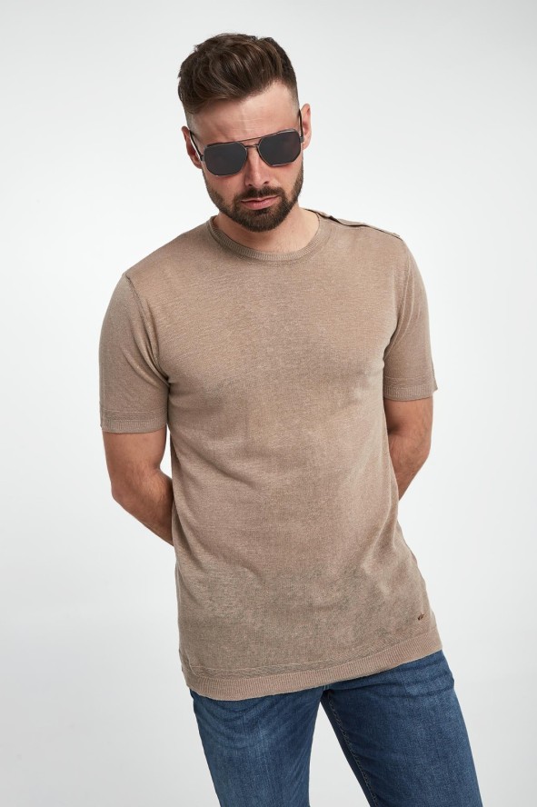 T-shirt męski lniany LIU JO