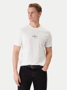 Calvin Klein Jeans T-Shirt LV04RB866G Biały Regular Fit