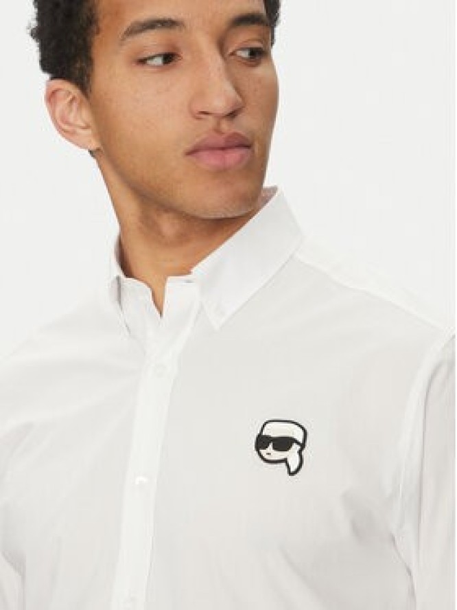 KARL LAGERFELD Koszula 605911 552671 Biały Slim Fit