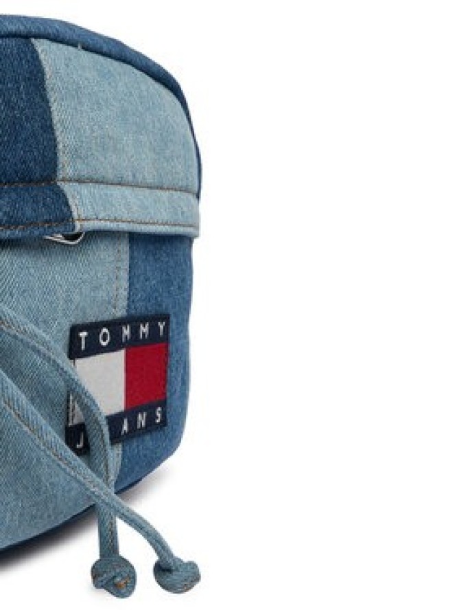 Tommy Jeans Saszetka Tjm Denim Patchwork Reporter AM0AM14287 Niebieski