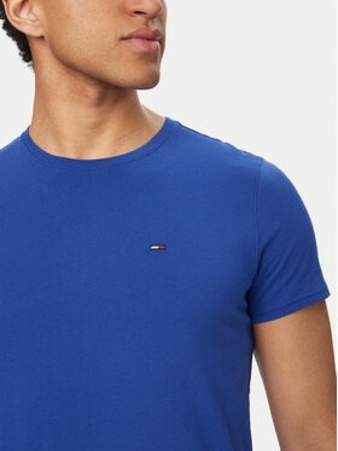Tommy Jeans T-Shirt DM0DM04411 Niebieski Slim Fit