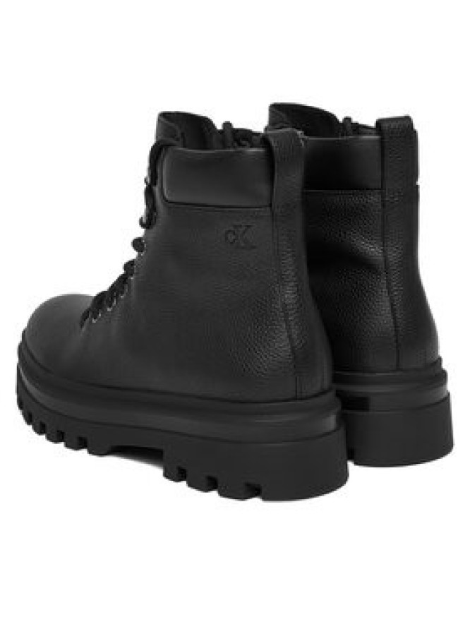 Calvin Klein Jeans Trzewiki Lugged Hiking Lace Up Lth YM0YM01336 Czarny