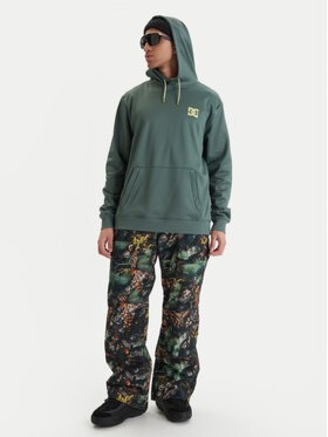 DC Shoes Bluza Twisted ADYFT03443 Zielony Regular Fit