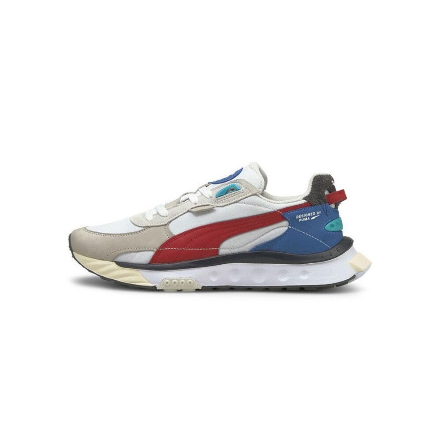 Buty PUMA Wild Rider Layers Białe/Czerwone miejskie