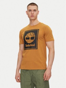 Timberland T-Shirt TB0A5WQQ Beżowy Regular Fit