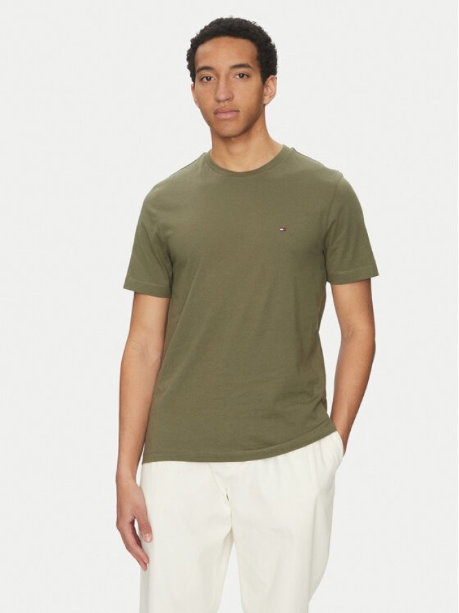 Tommy Hilfiger T-Shirt Ess Seasonal MW0MW39995 Zielony Regular Fit