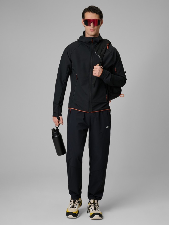 4F Kurtka softshell wiatroodporna męska - czarna XL