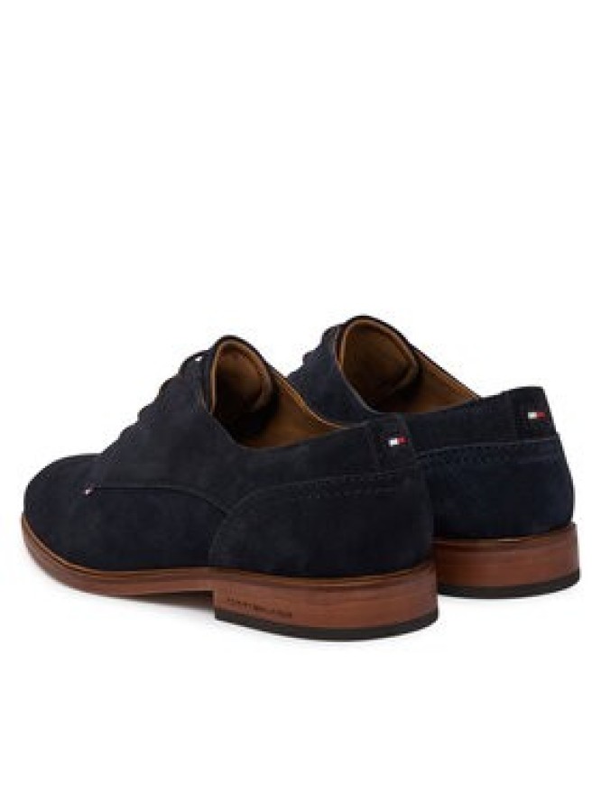Tommy Hilfiger Półbuty Hilfiger Suede Dress Shoe FM0FM05776 Granatowy