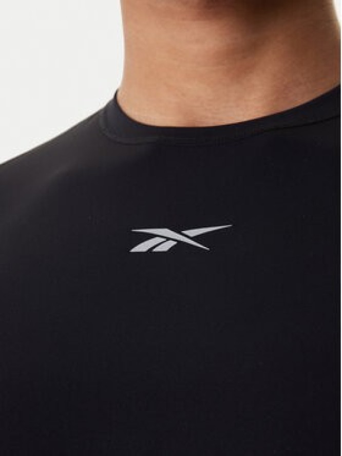 Reebok Koszulka techniczna RK25598CCM Czarny Slim Fit