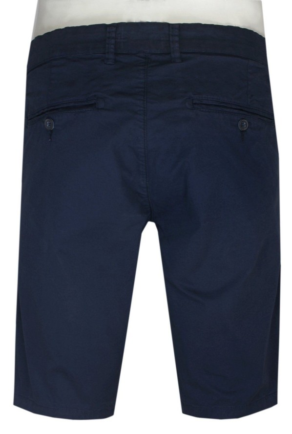 Spodenki Bawełniane, Szorty Granatowe Casualowe, Przed Kolano, Męskie