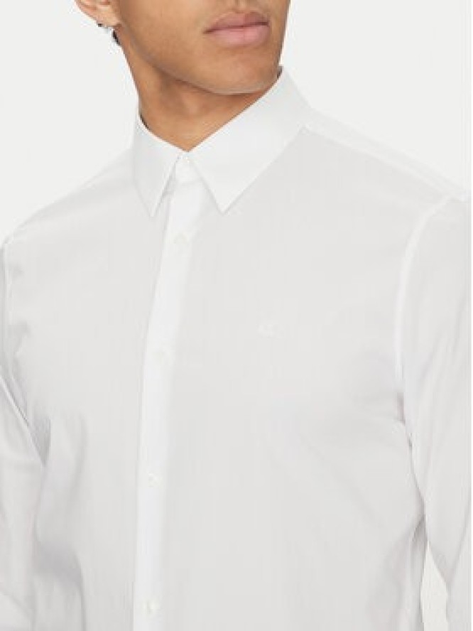 Calvin Klein Koszula LV04LB145G Biały Slim Fit