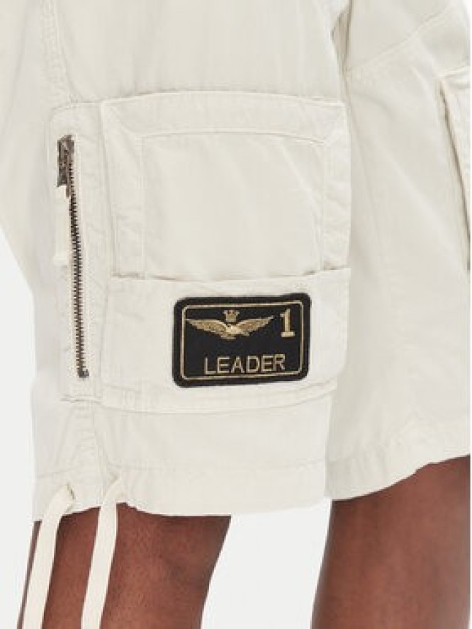 Aeronautica Militare Szorty materiałowe 251BE041CT1122 Écru Regular Fit