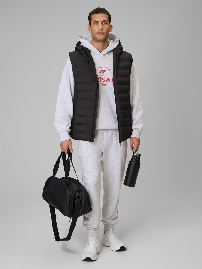 4F Bezrękawnik z wypełnieniem syntetycznym męski - czarny XXL