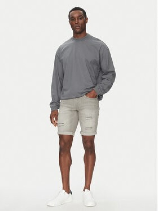 INDICODE Szorty jeansowe Kaden Holes 70-104 Szary Regular Fit