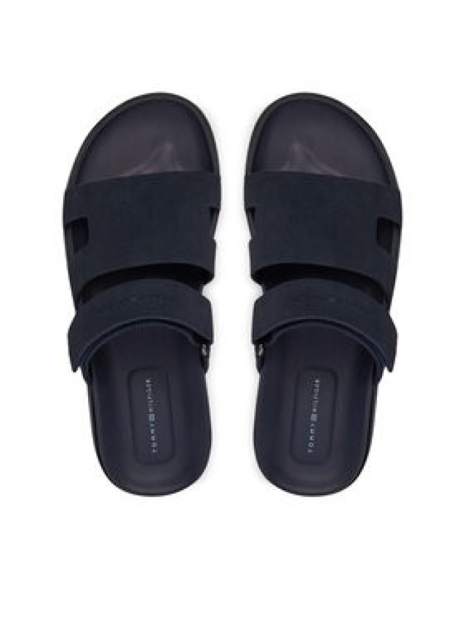Tommy Hilfiger Klapki Adjustable Premium Suede FM0FM05774 Granatowy