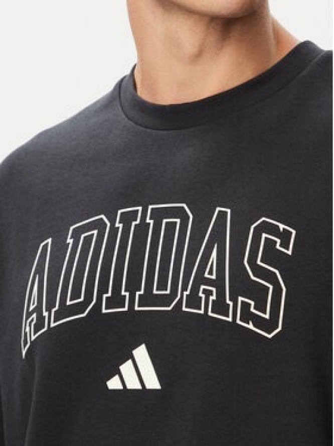adidas Bluza Seasonal Essentials Collegiate French Terry Crew KF4252 Czarny Regular Fit