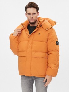 Calvin Klein Jeans Kurtka zimowa J30J323709 Pomarańczowy Relaxed Fit