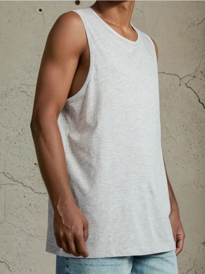 Tank top w stylu basic - szary