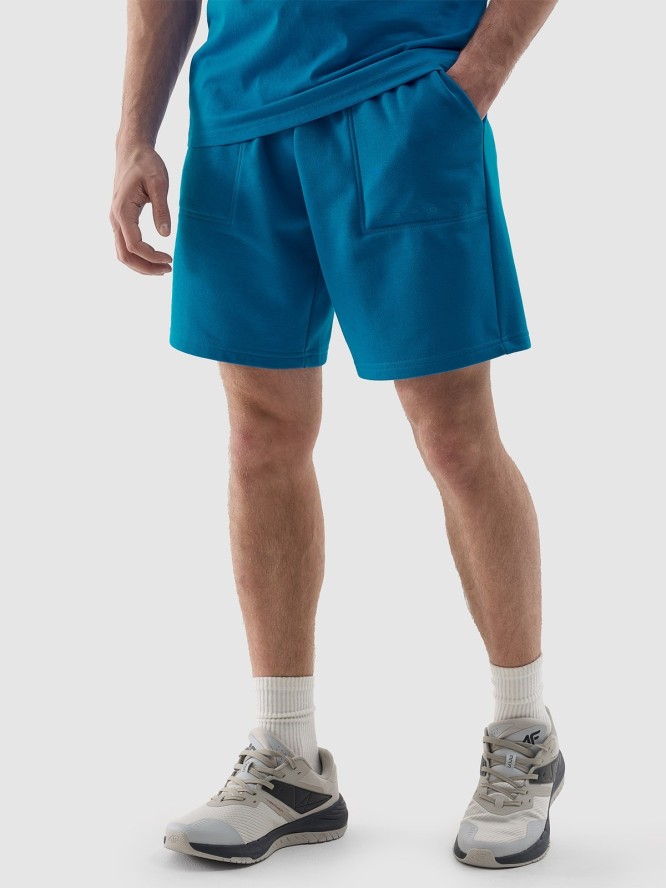 4F Spodenki dresowe męskie - niebieskie L