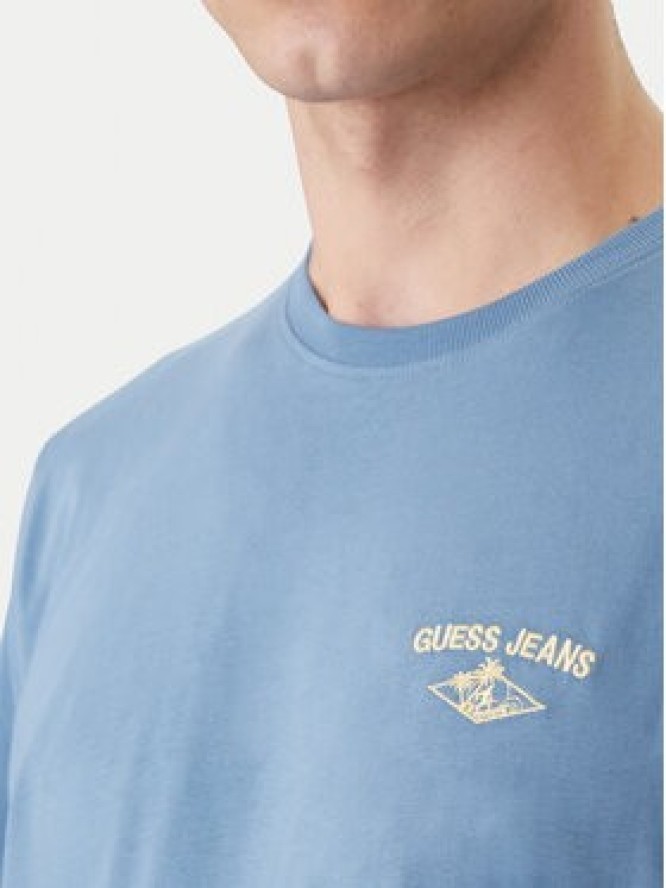 Guess Jeans T-Shirt M6GIB7 K8HM0 Niebieski Regular Fit