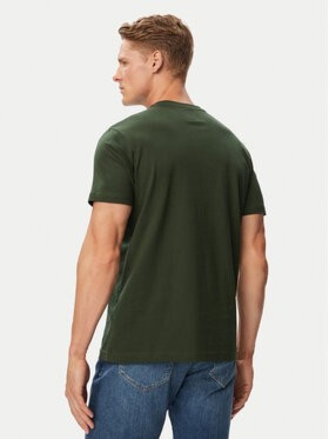 Beverly Hills Polo Club T-Shirt P-SS26M-TS414000BTGR Zielony ciemny Regular Fit