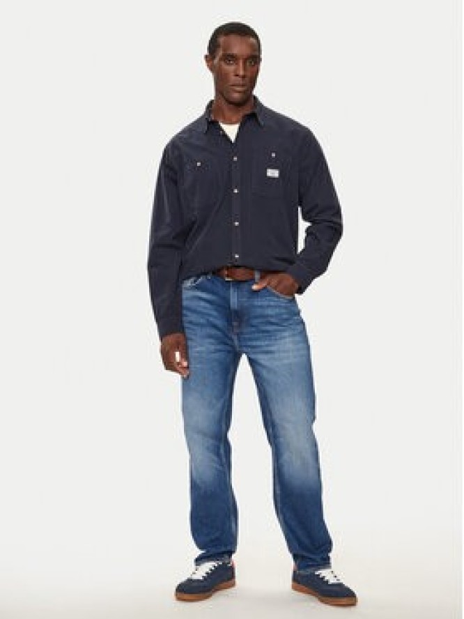 Guess Jeans Koszula M4YH37 WGCF1 Granatowy Regular Fit