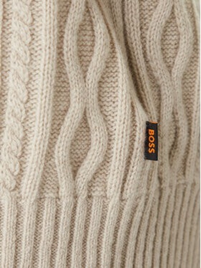 BOSS Sweter Kableto 50548689 Beżowy Regular Fit