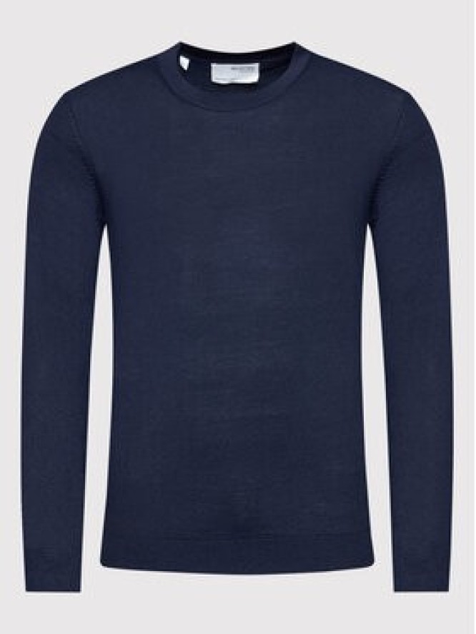 Selected Homme Sweter Town 16079772 Granatowy Regular Fit