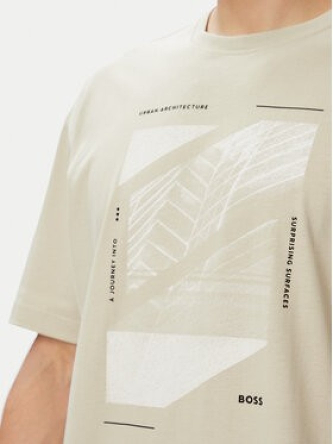 BOSS T-Shirt Te Journey 50566607 Beżowy Relaxed Fit