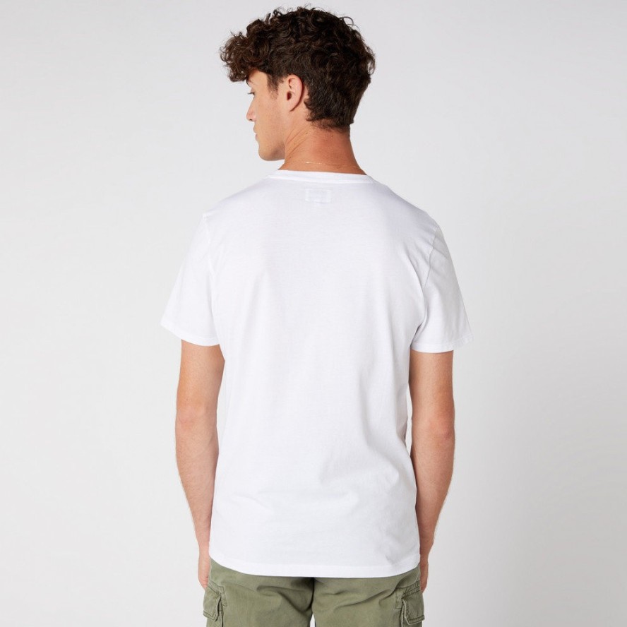 MĘSKI T-SHIRT WRANGLER SS TEE WHITE W7D2FQ989 112131749