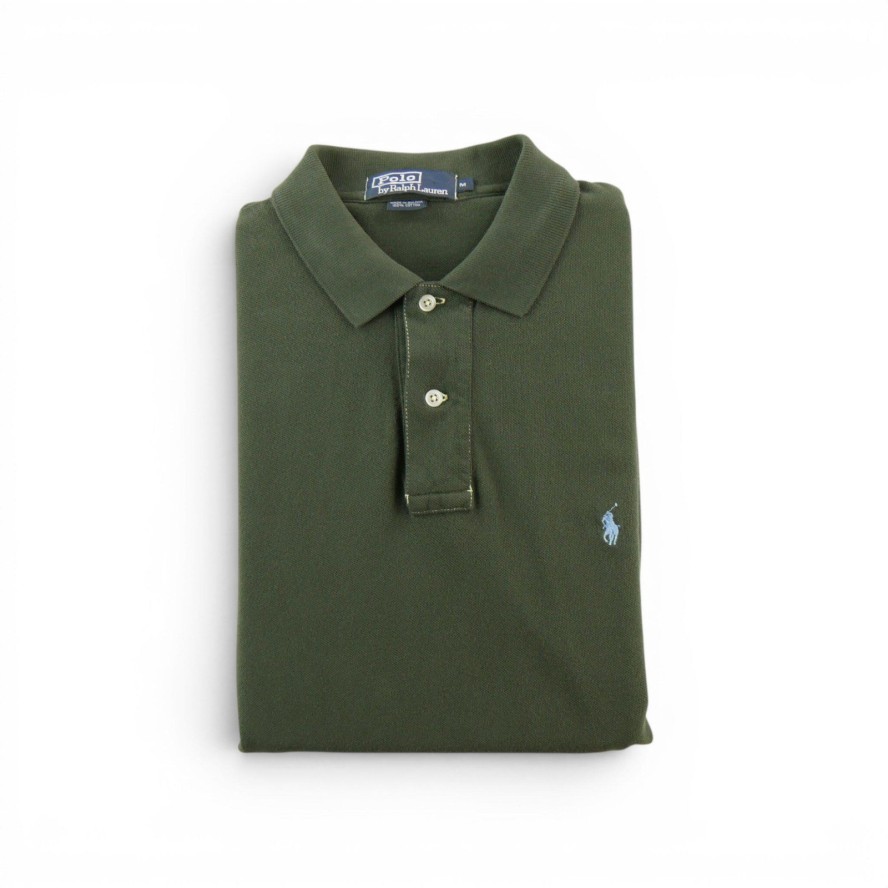Second life - Polo Ralph Lauren męskie polo z krótkim rękawem khaki - Jak nowy