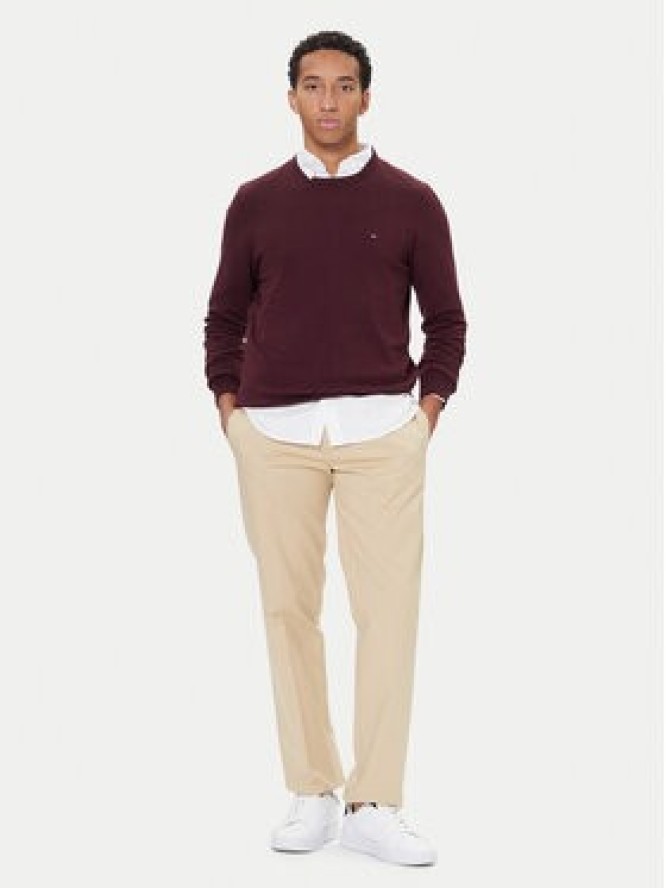 Tommy Hilfiger Sweter Essential Ssnl MW0MW39999 Bordowy Regular Fit
