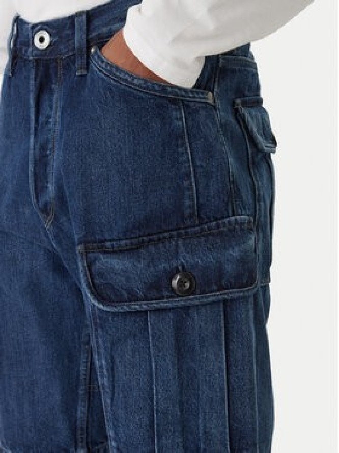 G-Star Raw Szorty jeansowe Bend 3D Cargo D26528-D788 Granatowy Relaxed Fit