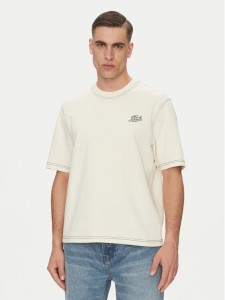 AMI Paris T-Shirt HTS029.JE0118 Beżowy Regular Fit