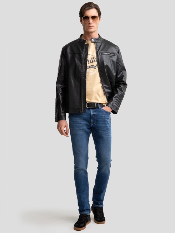 Kurtka męska biker czarna Dall 906