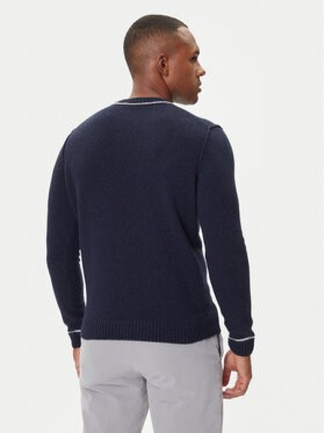 Aeronautica Militare Sweter 252MA1608UL00924 Granatowy Regular Fit