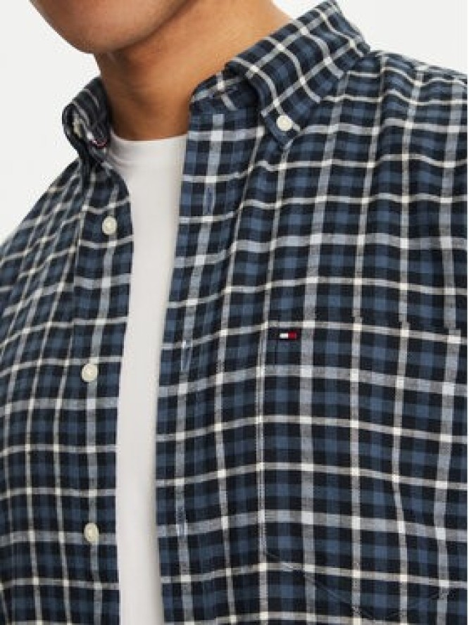 Tommy Hilfiger Koszula Gingham MW0MW37573 Granatowy Regular Fit