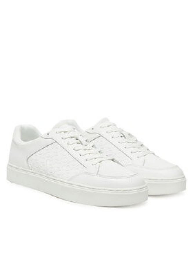 Calvin Klein Sneakersy Clean Cup Low Laceup Mono HM0HM01899 Biały