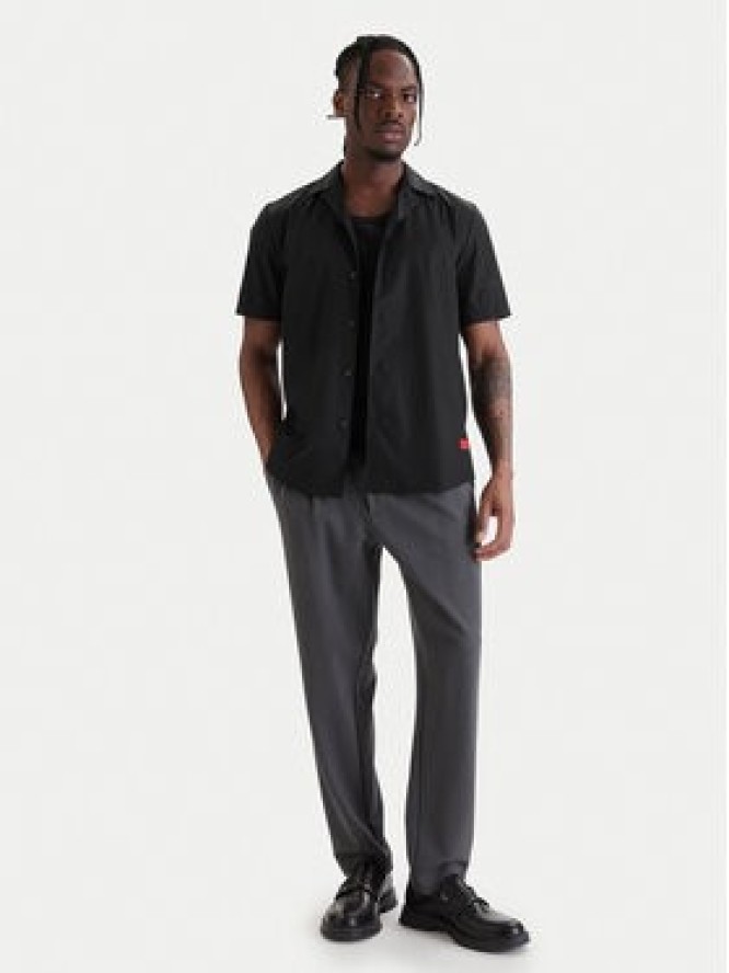 HUGO Koszula Ellino 50560584 Czarny Relaxed Fit