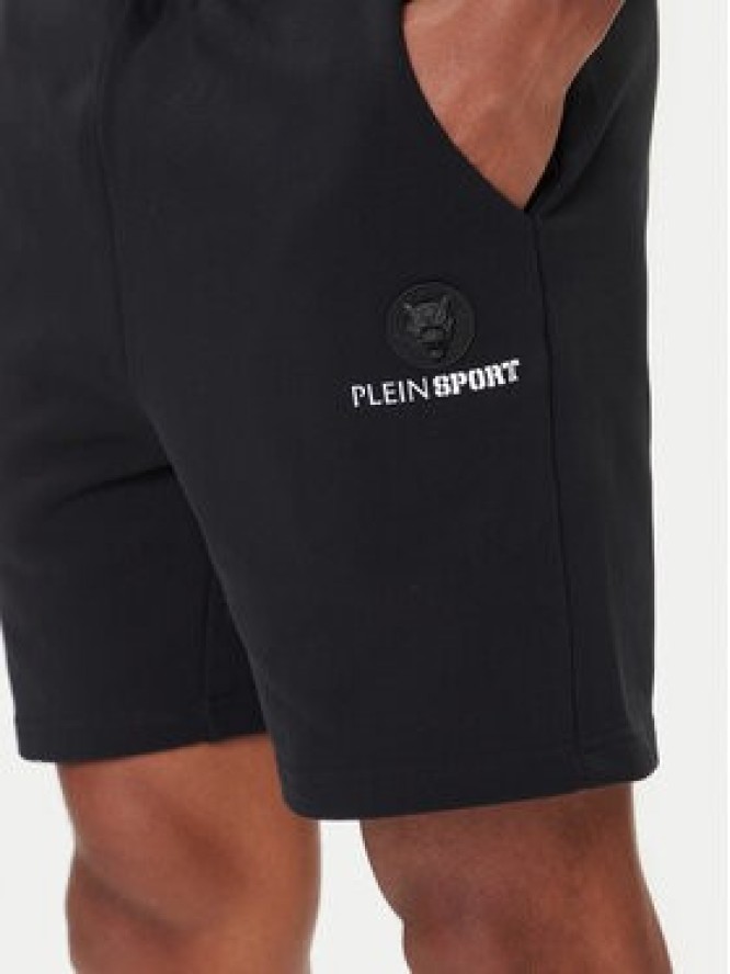 Plein Sport Szorty sportowe SAEC MJT2473 STE001N Czarny Regular Fit