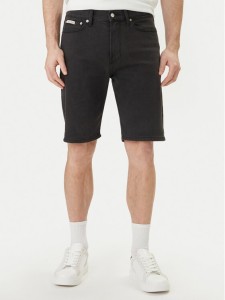 Calvin Klein Jeans Szorty jeansowe LV04RF921G Czarny Regular Fit